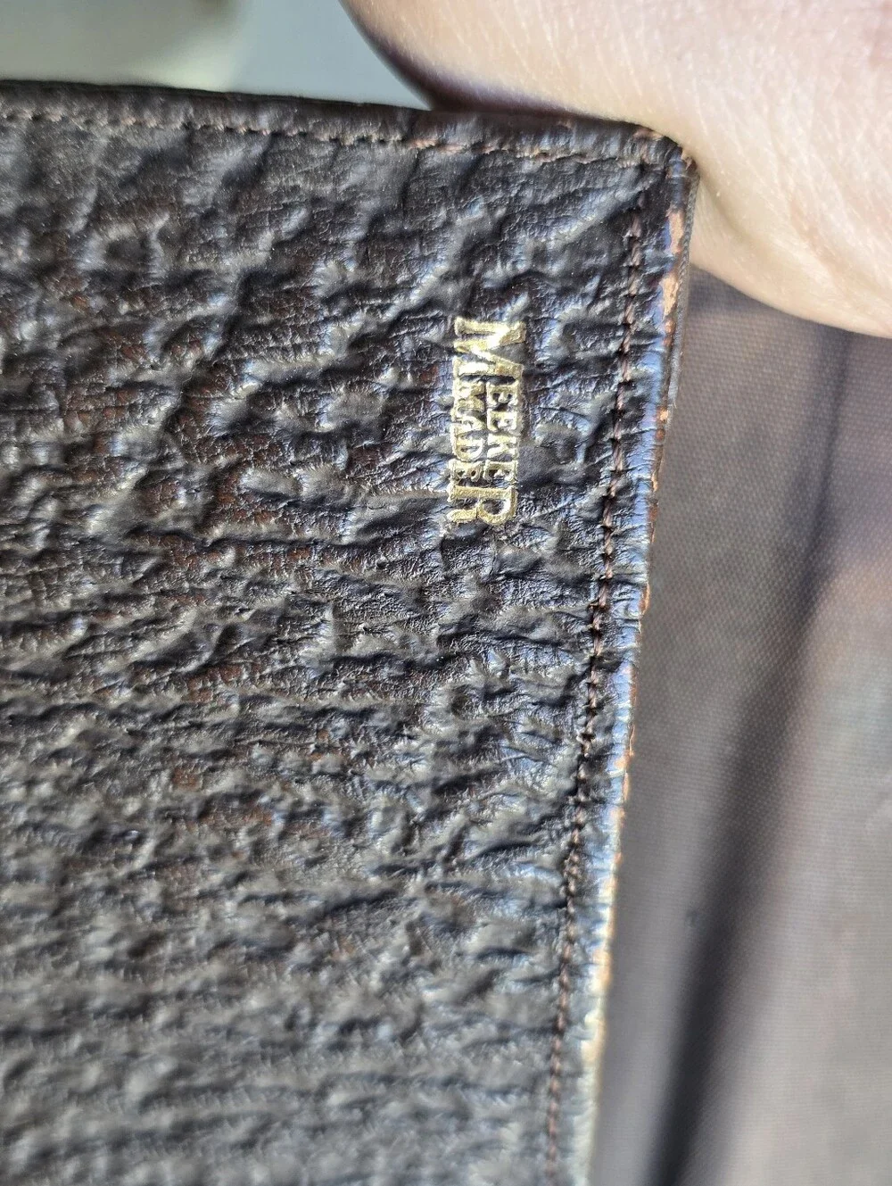 Vintage Western Rugged Clutch Men's Brown Leather Envelope Clutch Coin Pouch 90s